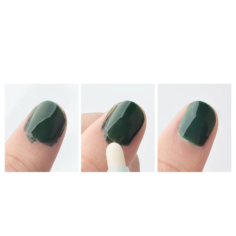 Refillable Nail Art Polish Corrector Removal Pen Manicure Tool with Replacement Tips for Erasing Mistakes