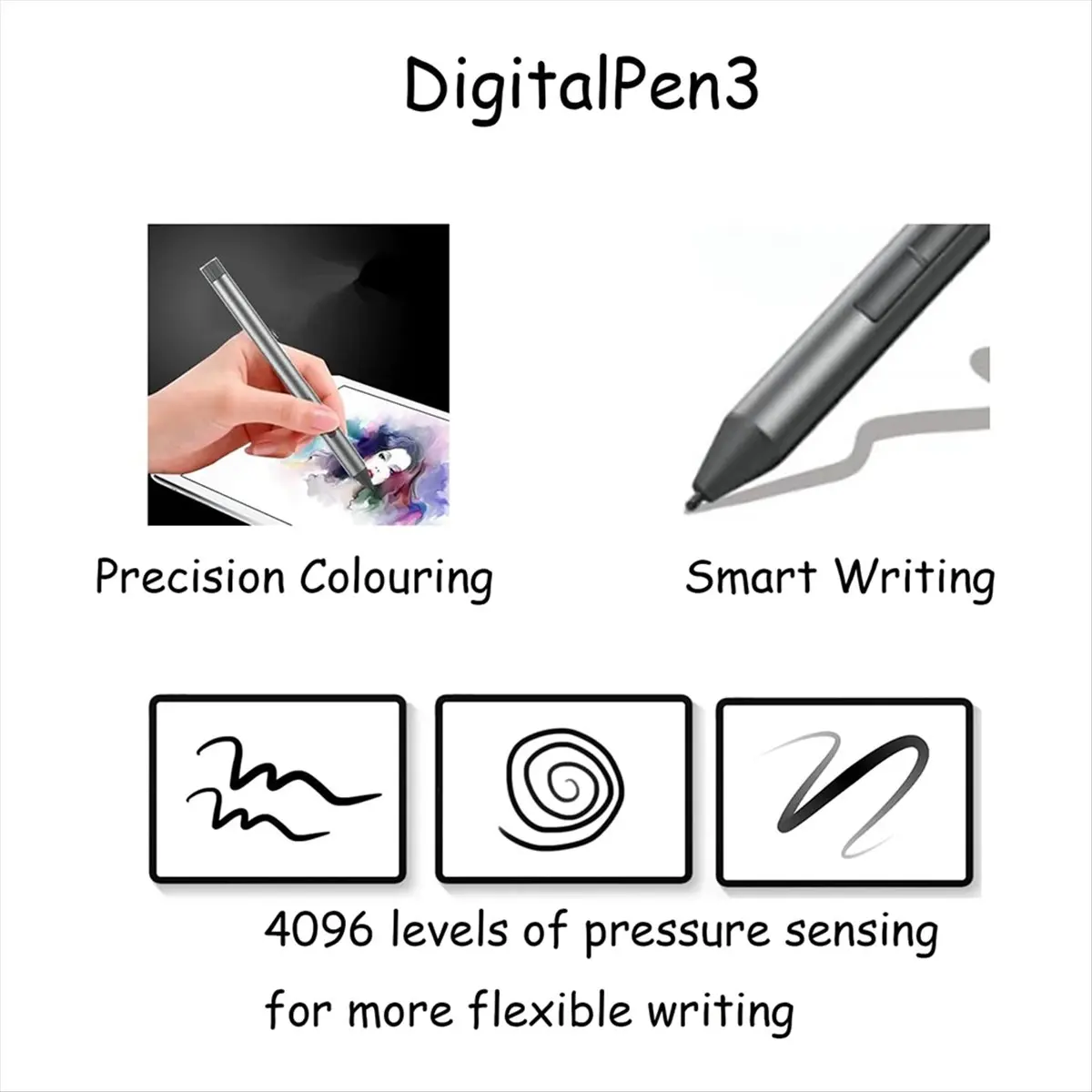A86G NEW For Digital Pen 3 Compatible with for Yoga 6/7/9 Pen,YogaBook 9 II,IdeaPad Flex 5 Pen,ThinkBook 13x G2