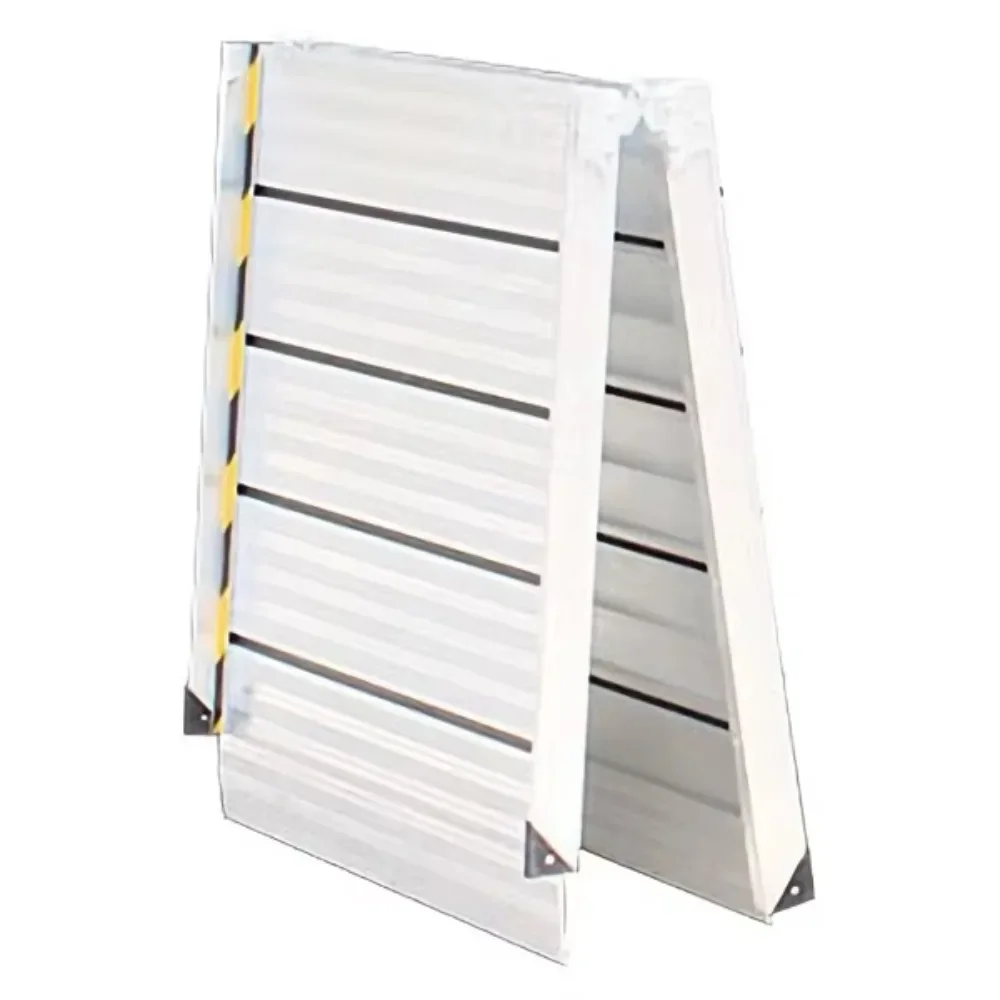 

Oem Odm Lightweight Silver Aluminum Wheelchair Ramps for Motorcycle Portable Foldable Ramp