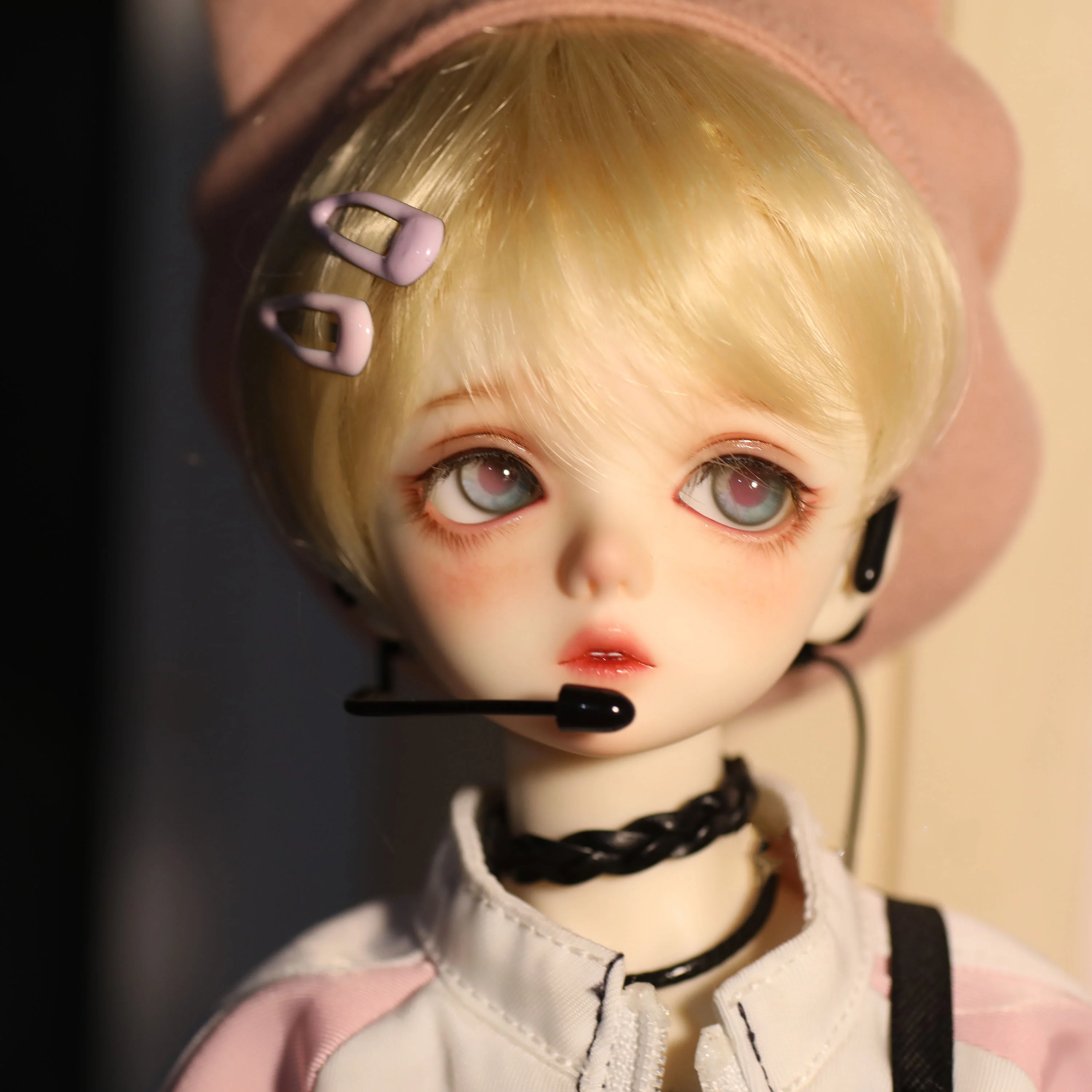 BJD doll accessories for 1/3 1/4 1/6 OB11 blyth size bjd cute baby earphones doll accessories (two colors)