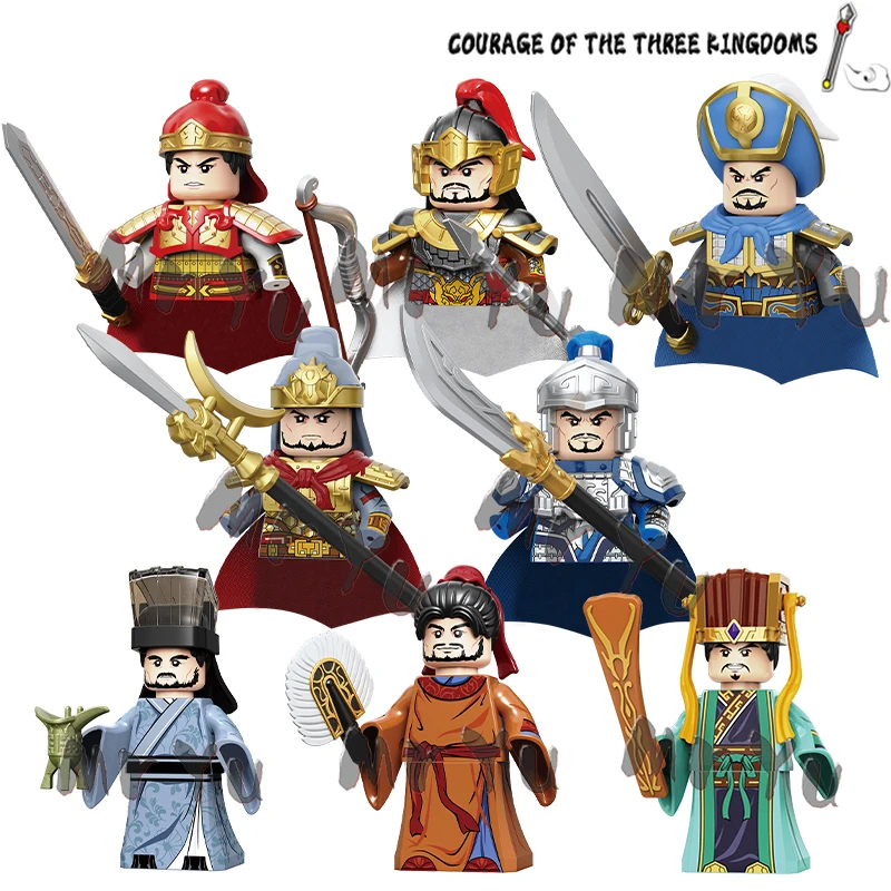 New Three Kingdoms Chinese War Hero Minifigure Fa Zheng Deng Ai Bow Arrow Models Kids Toys Building Blocks Gift Boys Girls 20369