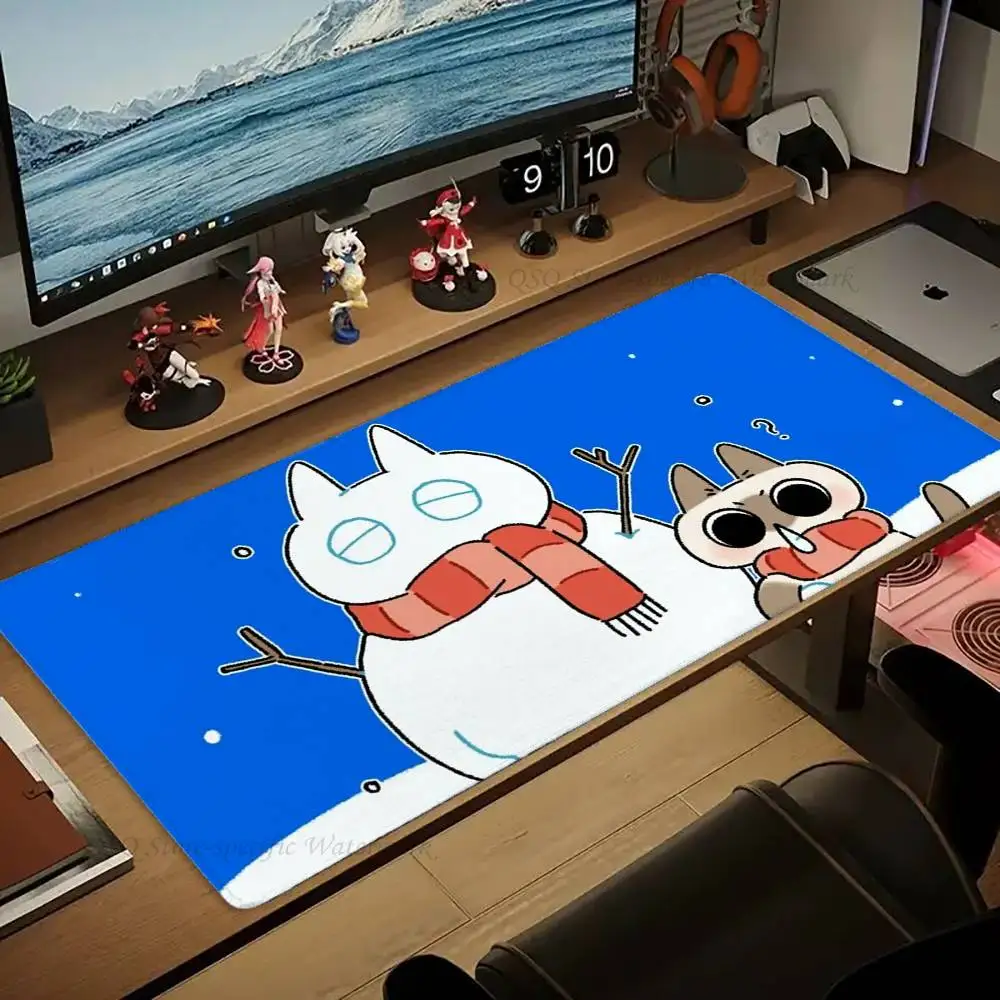 Cute L-Little C-Cat Mousepad Non-slip Suitable For Office Computers Laptops E-sports Game Desk Mats XXL Keyboard