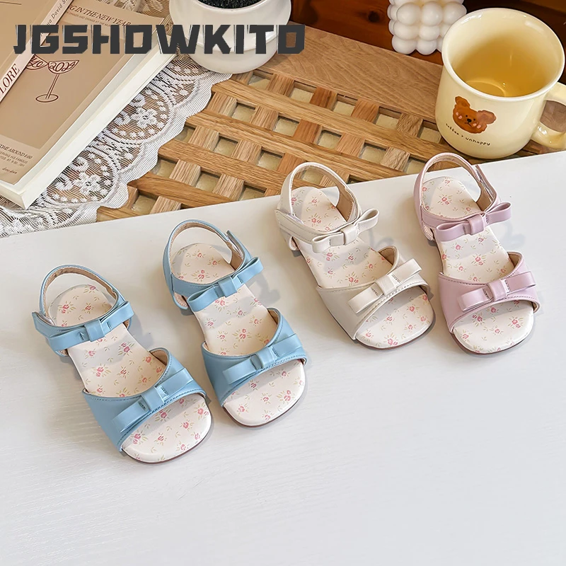 

JGSHOWKITO Girls Princess Shoes Sweet Floral Breathable Kids Casual Sandals Fashion Soft Sole 2026 Summer New Toddler Beach Shoe