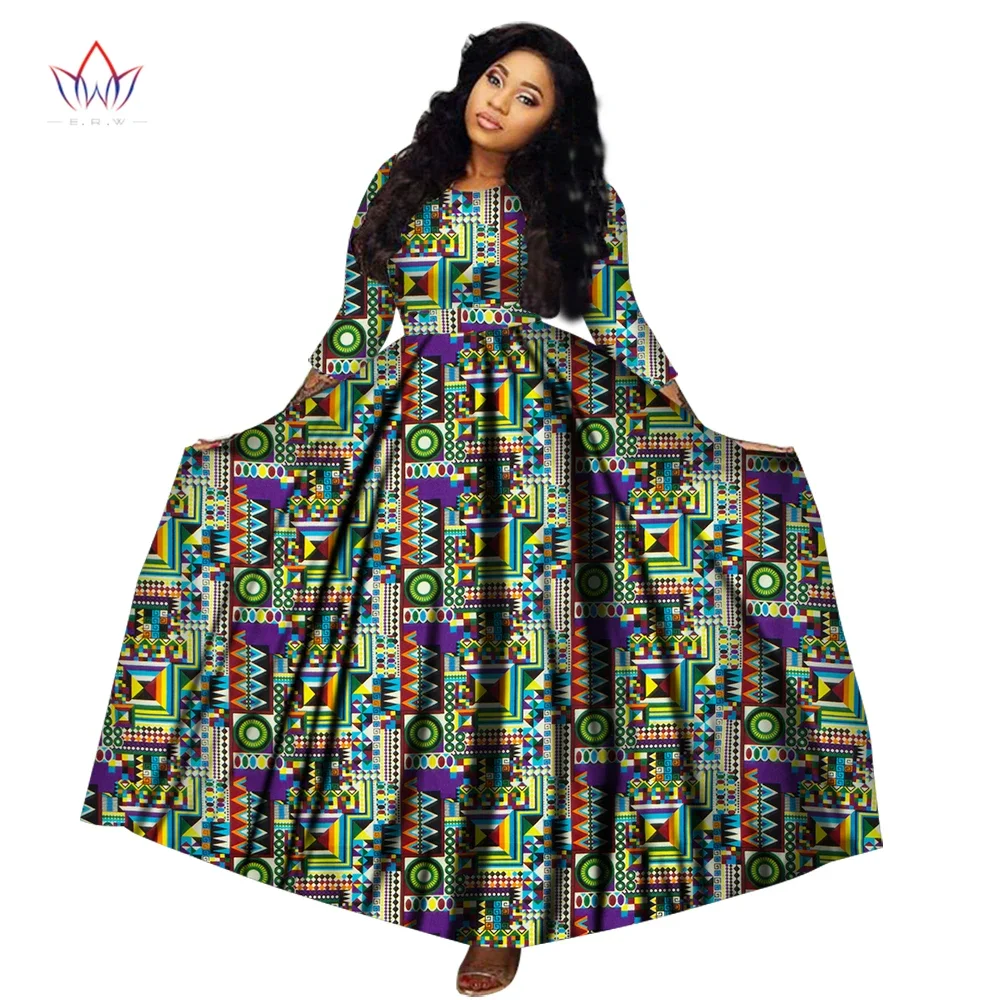 Customize BintaRealWax Women Special African Slim Fit Dress Traditional Sexy Elegent Female Ankara Party Wedding Dress WY2699