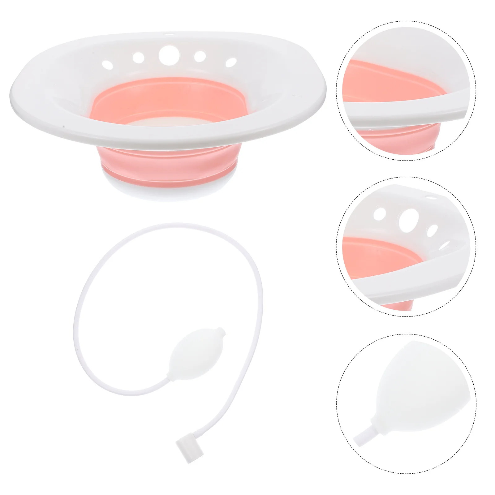 1 conjunto de bacia de banho de assento plástico pós-parto cuidados lavatório engrossado reutilizável resistente a altas temperaturas borda lisa feminino privado