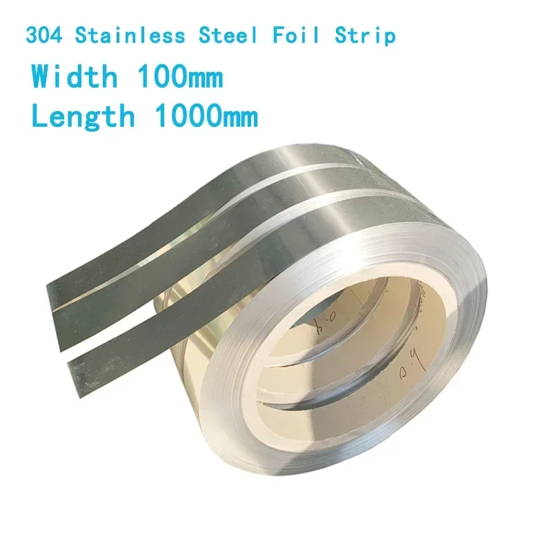 1 шт., лист из фольги из нержавеющей стали, толщина 100/1000/304/0,05/0,06/0,07/0,08/0,09/0,1/0,15/0,2/0,25/0,3-1 мм
