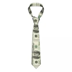 New European Dollar Design Necktie Men's Custom Silk Dollar Euros Neck Tie for Party