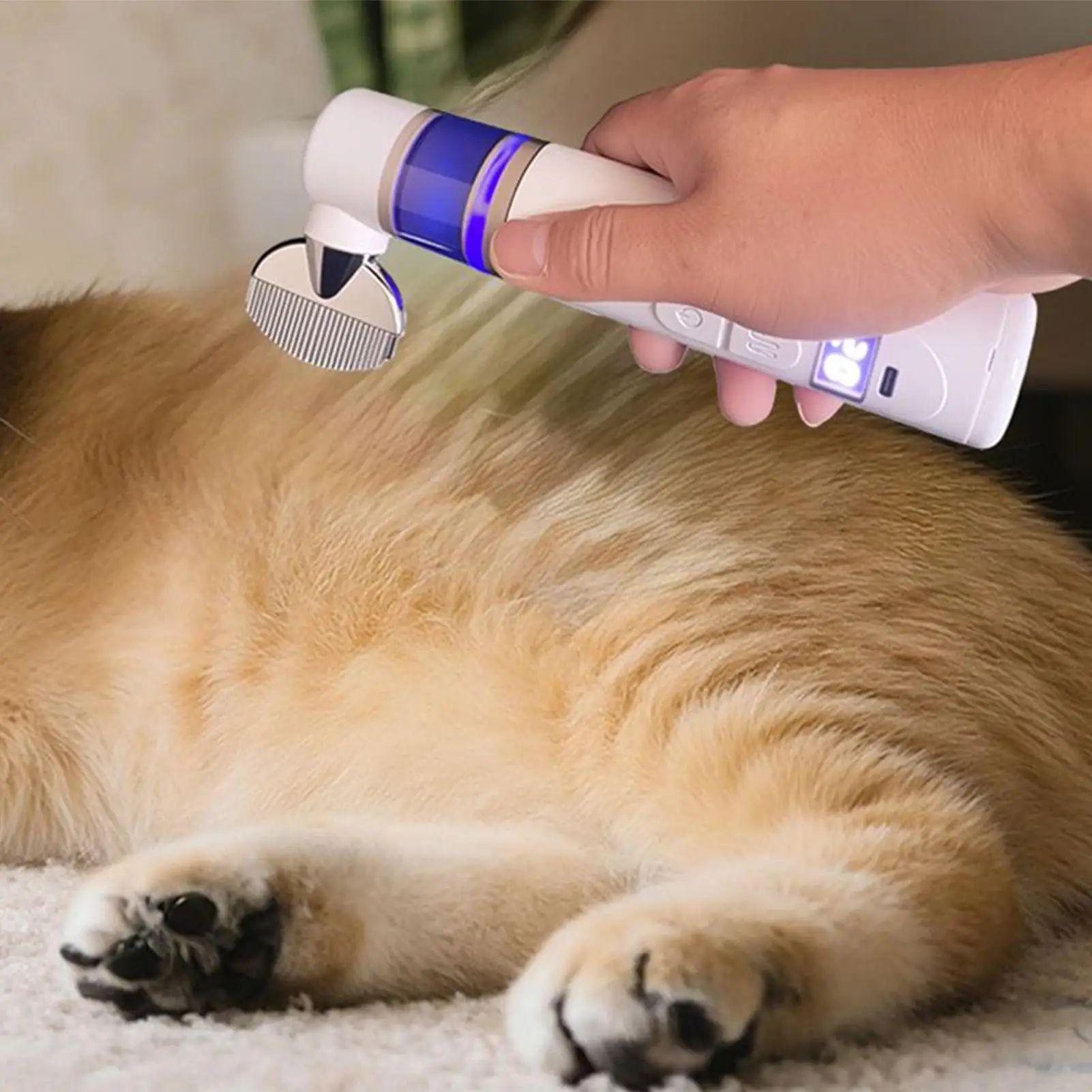 Pet Electric Lice Grabber Comb Portable Wireless  Hair Cleaning Grooming Multifunctional Removal Killer Brush for Pet  Dog Cat view 5