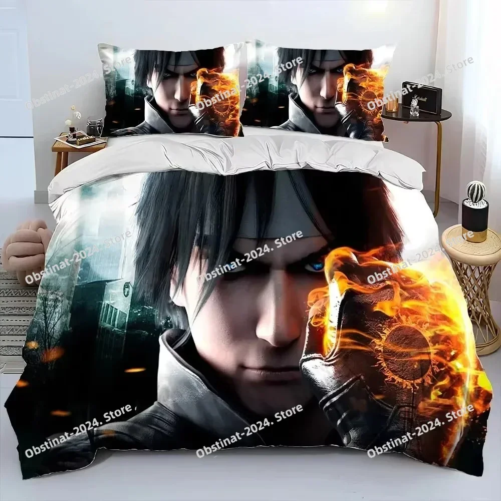 

3D King of Fighters Retro Game Bedding Set Printed single Comforter Quilt Duvet Cover Pillow Case 3 Pieces Sets Kids Adult Size
