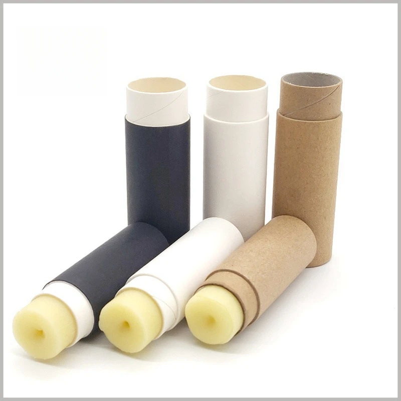 50PCS  Kraft Paper Push Up Tubes Biodegradable Cardboard Cosmetic Cylindrical Packaging Lip Balm Deodorant Container