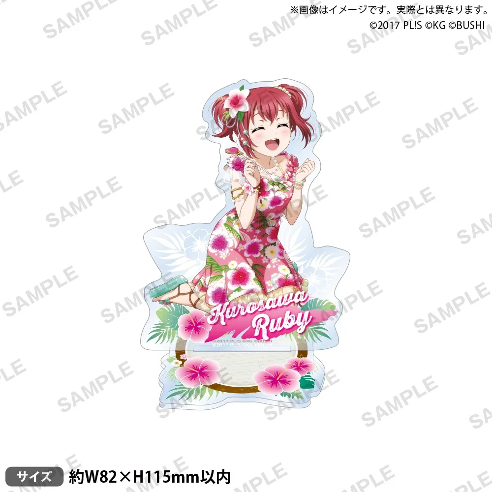 Collectible Model Plate Love Live Sunshine Dia You Anime Acrylic Stand 15cm Figure Keychain Ring Holder Desk Ornament Dress Toy