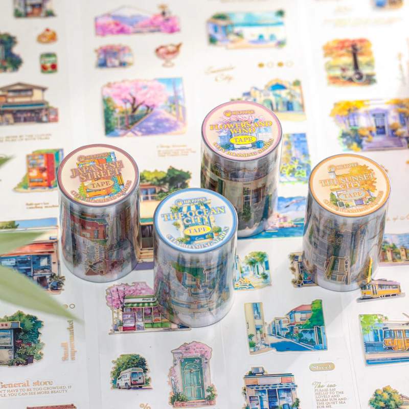 8 パック/ロットシティローミングクロニクルズシリーズかわいい素敵なレトロな装飾 PET テープ