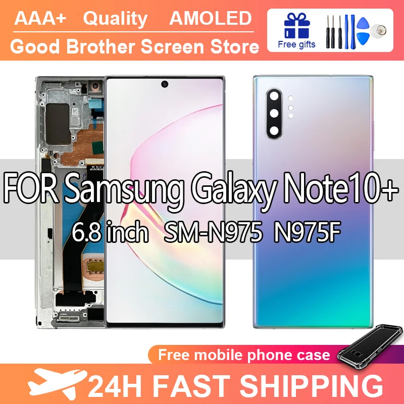 

Screen For Samsung Galaxy Note10+ N975F N976 FLcd Display Digital Touch Screen with Frame For Samsung Galaxy Note 10 Plus 5G