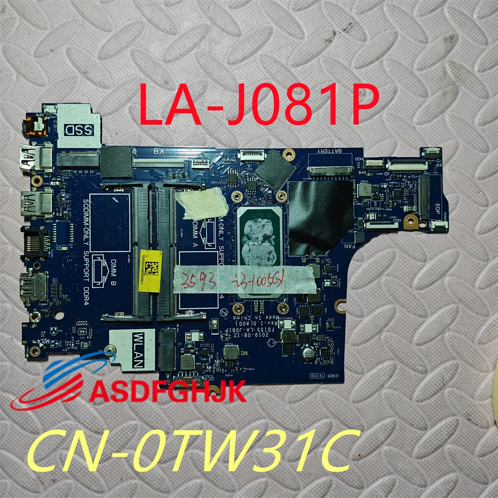 CN-0TW31C 0TW31C 01VFDK For DELL 3493 5593 3501 Laptop Motherboard FDI55 LA-J081P 100% Tested OK