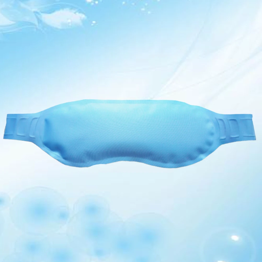 

Sleeping Eye Mask Blue Nylon Soft Durable Comfortable Lightweight Warm Cold Compress Travel Home Sleep Blindfold