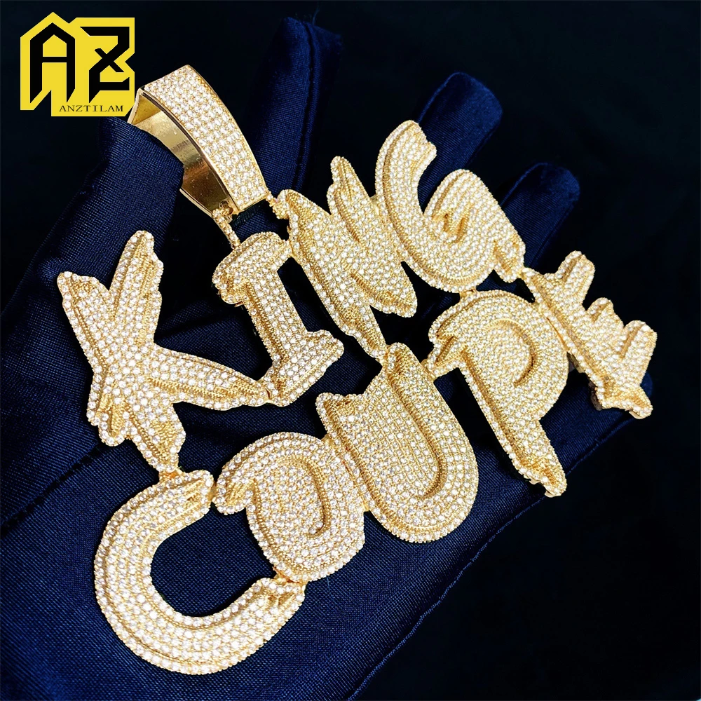

Anztilam Nice Font индивидуальное имя с буквами Iced Out кулон ожерелья для женщин и мужчин латунное ожерелье с буквами в стиле панк
