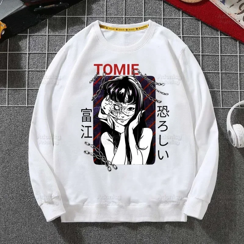 Junji Ito Tomie Shintaro Kago Horror Japan Manga Hoodies Autumn Sweatshirts Women Long Sleeve Casual Personaity Kawaii Clothes