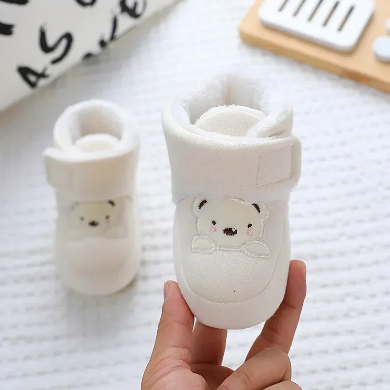 Winter New Cute Cartoon Baby Booties Boy Girl Boots Cotton Soft-Sole Non-Slip Warm Toddler First Walkers Infant Crib Shoes