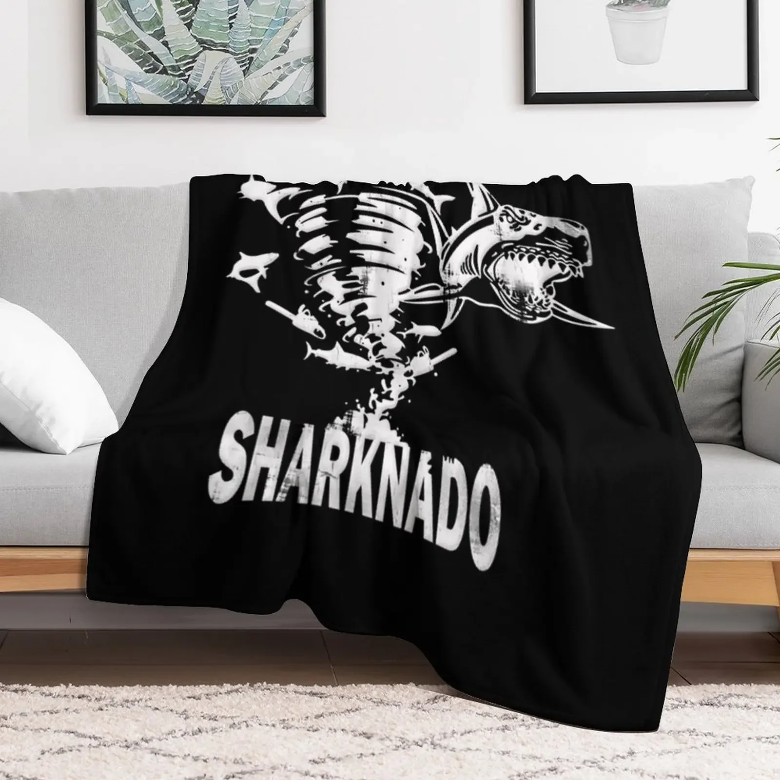Sharknado Essential Throw Blanket Stylish Warm Blanket for Living Room Bedroom