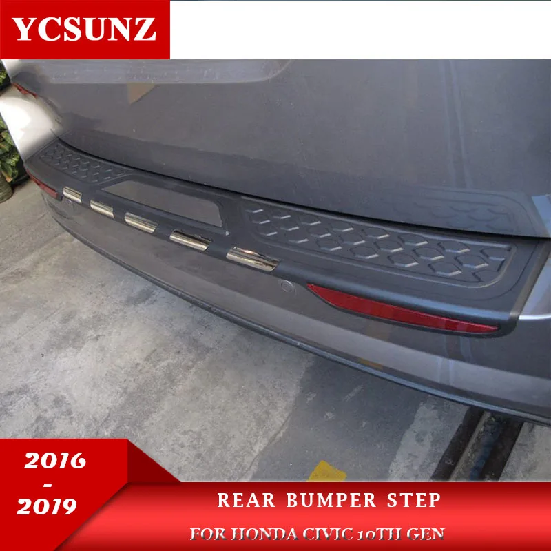 

Rear Bumper Protector Trunk Step For Honda Civic 10th Gen 2016 2017 2018 2019 Car Styling Accessories YCSUNZ