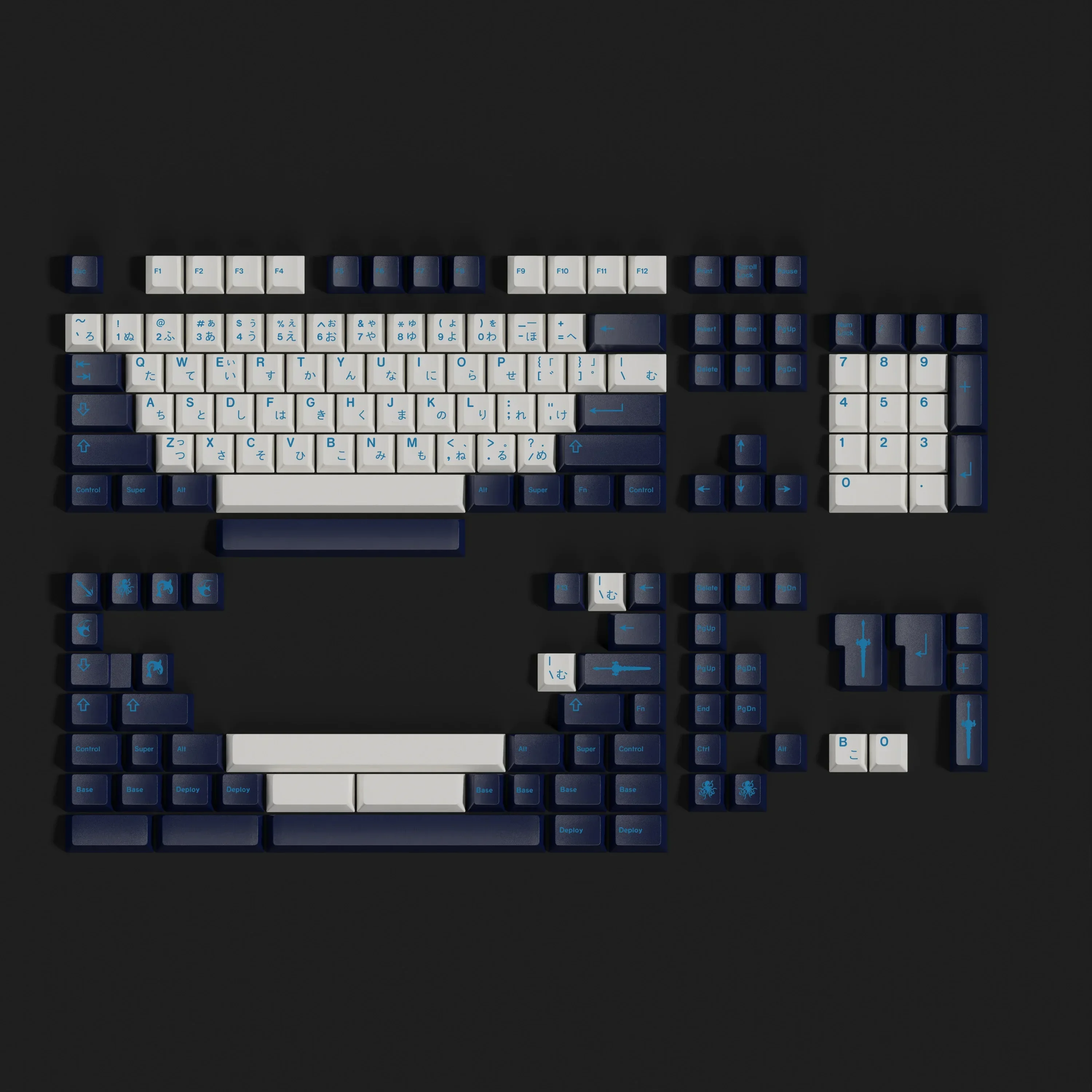 GMK deep sea - teclado personalizado pbt sublimación altura original keycap espacio dividido