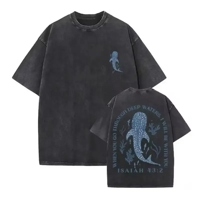 Customization Neutral Casual Fashion Loose T-shirt Neutral Breathable Casual Pure Cotton Outdoor Pine Wood High-quality Short Sl