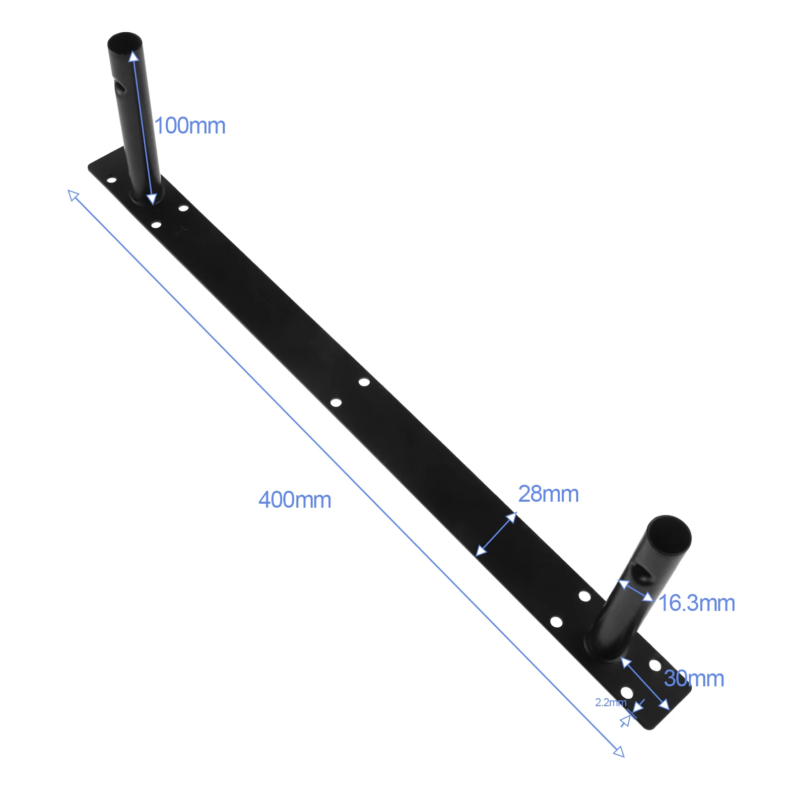 Black Iron Double T Type Wall Metal Shelf Support Concealed Floating Angle Bracket Heavy Tool Single Layer Bulkhead Hardware