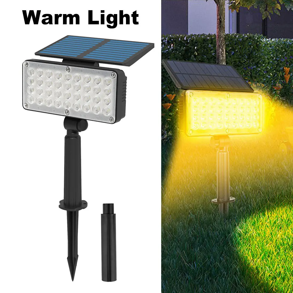 Luces LED solares para decoración al aire libre, lámparas de césped de jardín, RGB, multicolor, iluminación de camino de entrada, lámpara de paisaje, 1/2 piezas