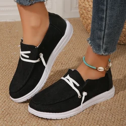 Large-Sized Flats Women 2023 All Season Daily Ladies Breathable Slip On Comfy Loafers  Outdoor Walking Running Sneakers