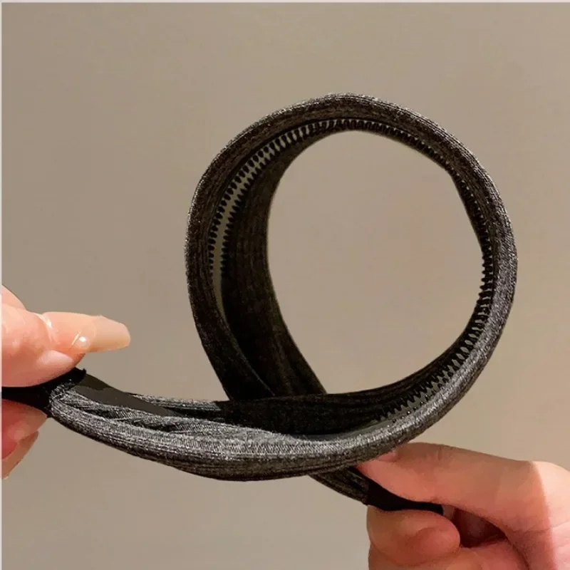 Modisches, extra breites Haarband, Kopfbedeckung, gestrickter Turban-Kopfwickel für Frauen und Mädchen, hübsche und niedliche Haar-Accessoires – Detail 4