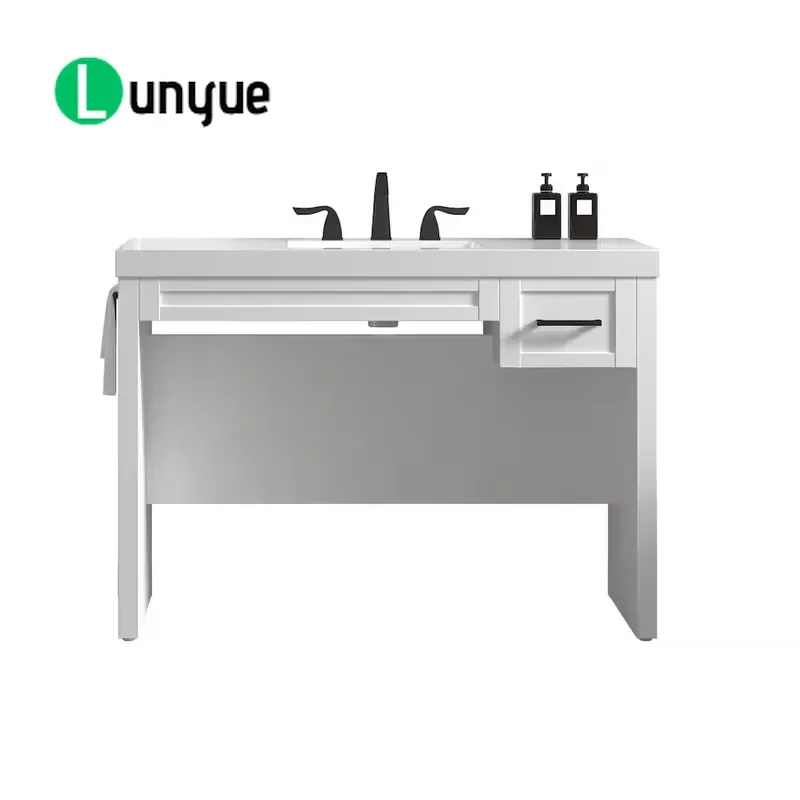 Modern Lacquered Bathroom Vanity Floor to Ceiling Dressing Stand Wheelchair Accessible Storage Cabinet Home Furniture