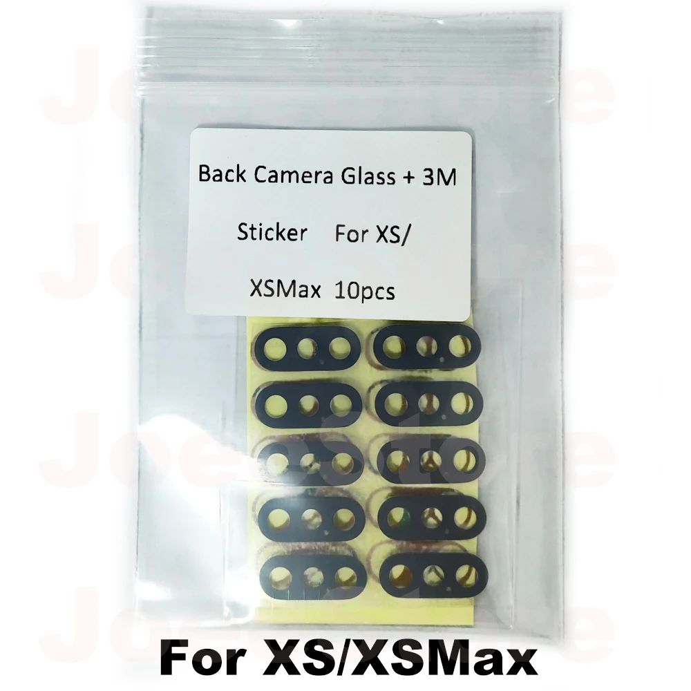 10set Rear Back Camera Glass Lens For iPhone 14 13 12 11 15 Pro Max Plus X XS XR 8 7 Rear Cover Lens Big Camera Glass 3M Sticker