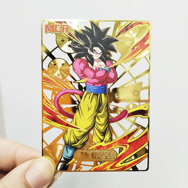 Anime Dragon Ball Son Goku Torankusu Vegeta Iv Bulma New Homemade Metal Skeleton Cards Game Collections Boys Birthday Gift