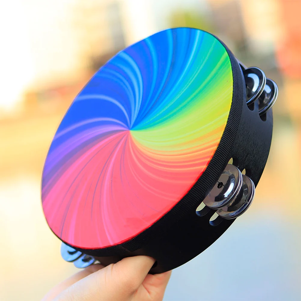 

Musical Instrument Double Row Tambourine Polyester Drum Head Percussion Hand