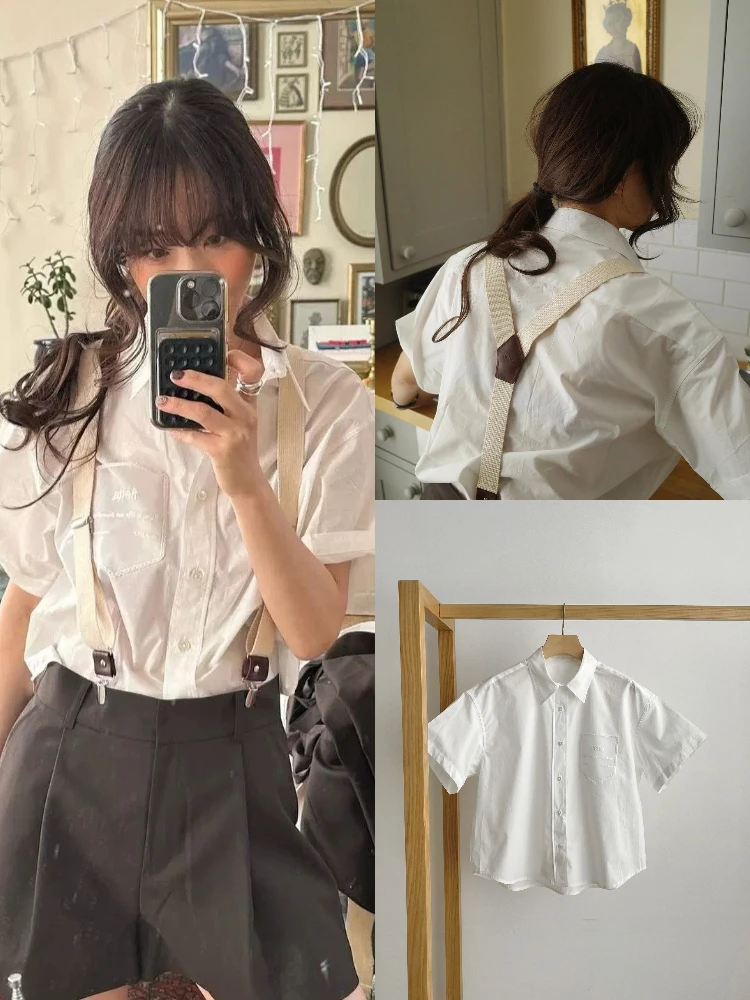 

Ретро Sle ort Sve irt Edition с отложным воротником для поездок на работу, универсальный топ для колледжа, женская мода