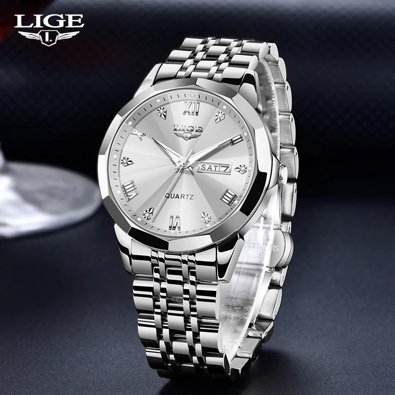 LIGE Top Brand Luxury Mens Watch Business Casual Quartz Watches For Men Fashion Waterproof Luminous Wristwatch Male Reloj Hombre