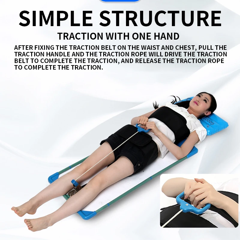 Efficient Cervical Spine Lumbar Spine Traction Bed for Cervical Vertebrae Lumbago Low Back Pain Therapy Massage Body Stretching