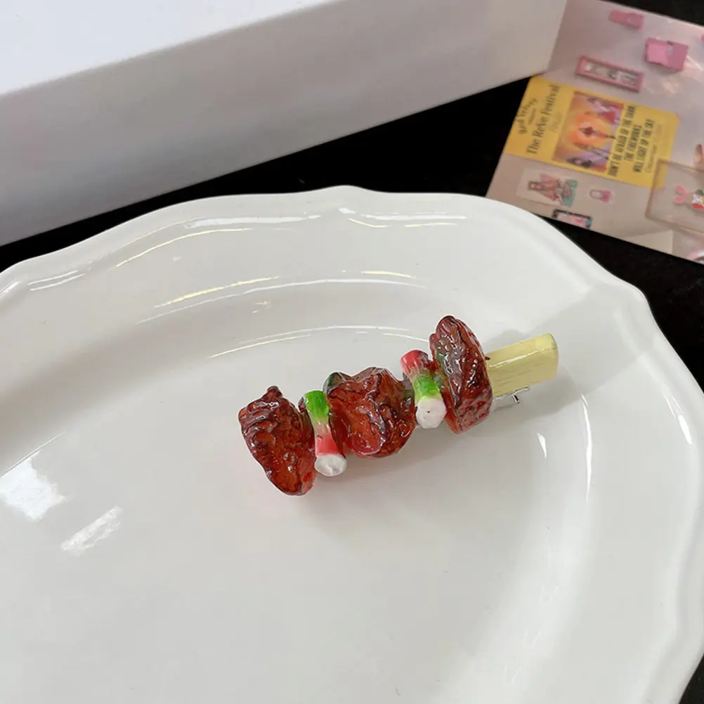 

4Pcs Simulated Food Barrettes Creative Hairpin Novelty Hair Clips Women Hair Accessories Secure Portable Styling Tools