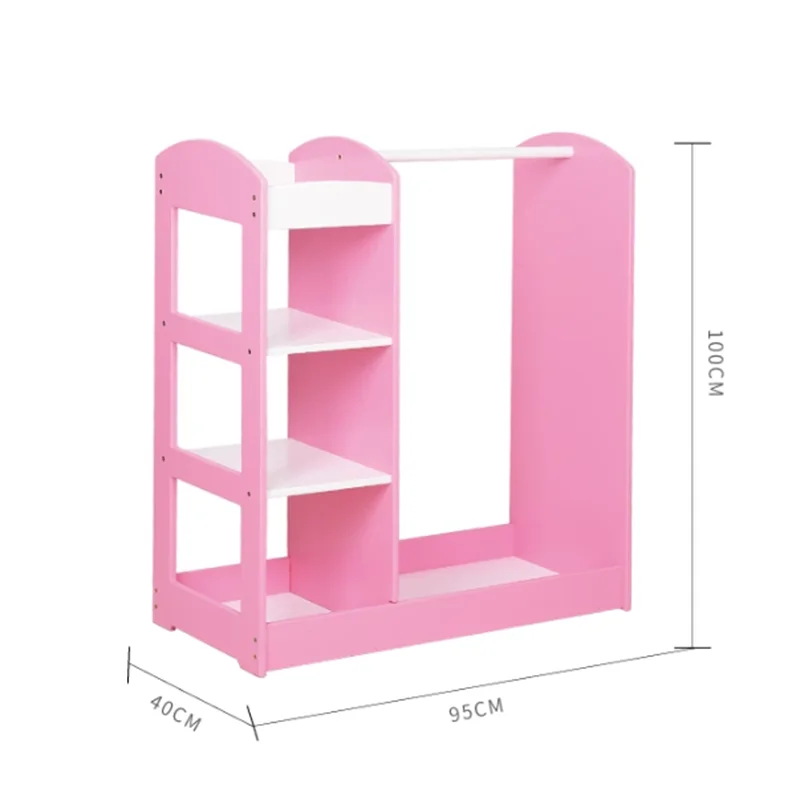 Girls Child Wardrobe Room Baby Dresses Closet Organizer Children's Cabinet Mirror Meuble Chambre Enfant Kids Storage Furniture