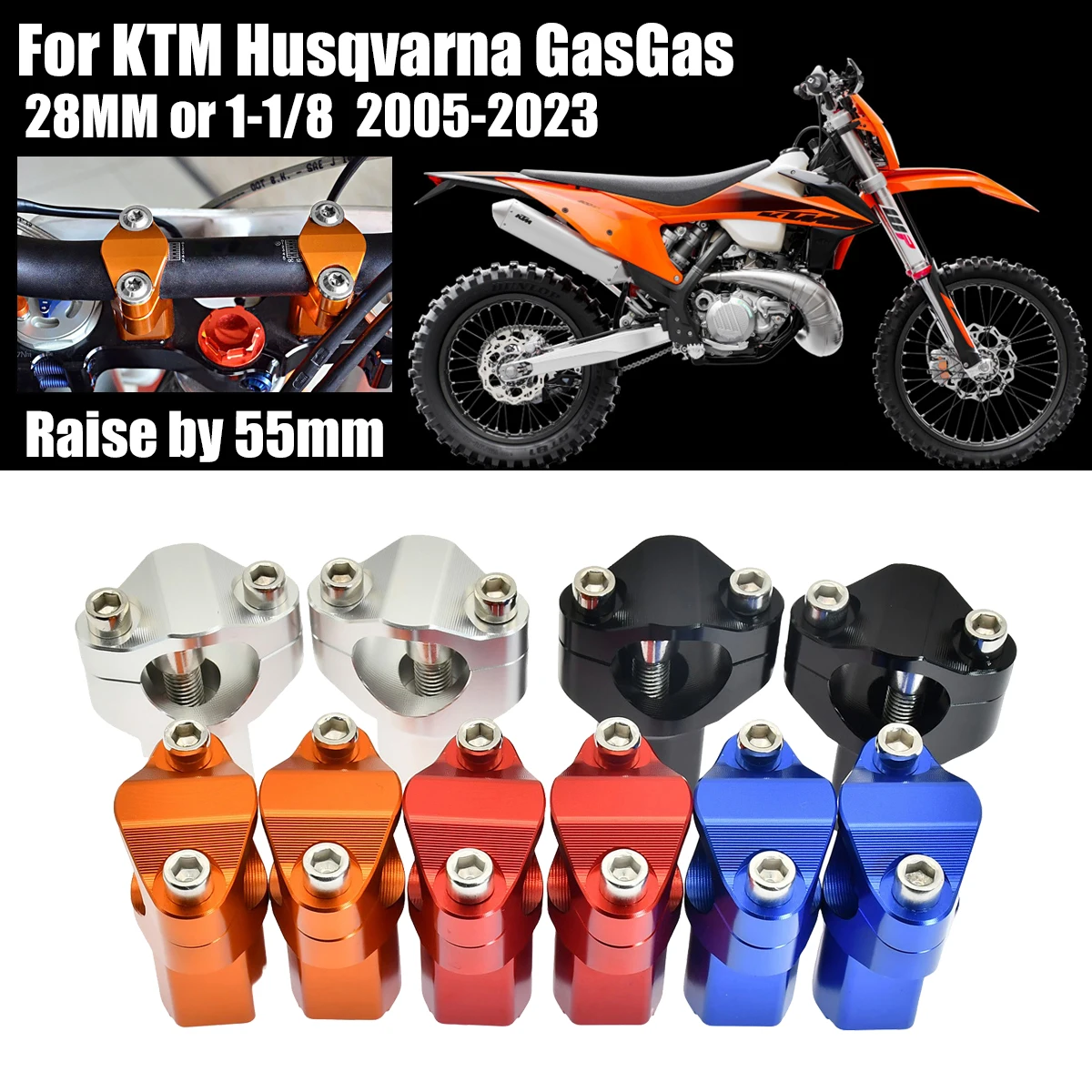 

Motorcycle CNC Handlebar Elevation Aluminum Fixed Seat For KTM SX SXF XC XCF XCW EXC EXCF 2005-2015 For Husaberg FE TE TC FC