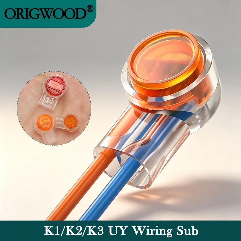 K1 K2 K3 UY Scotchlock Connector Lock Joint Waterproof Wire Splice Network Cable Telephone Signal Line Terminal 30/50/100pcs