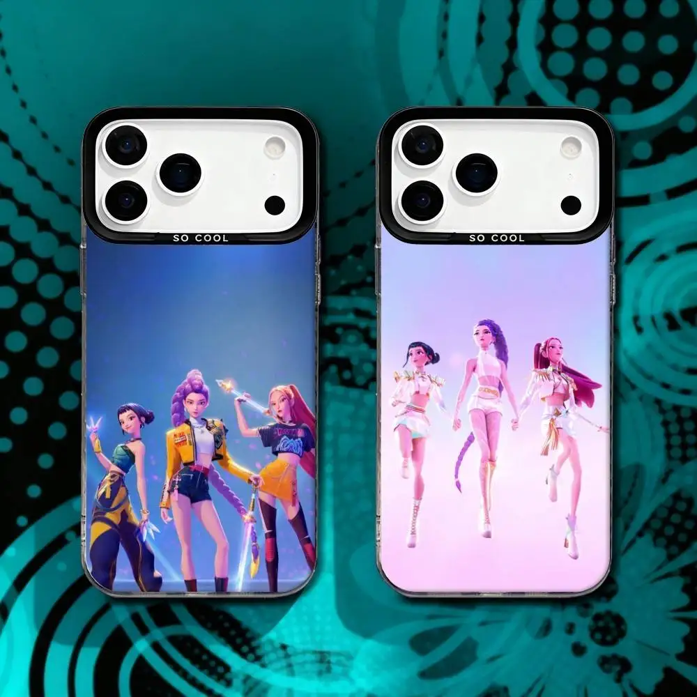 

KDH D-Demon Hunters H-Huntrix For iPhone 17,16,15,14,13,12,11,X,8,7,Pro,Max,Plus,SE4,Air,Mini Durable Hard Shell Matte