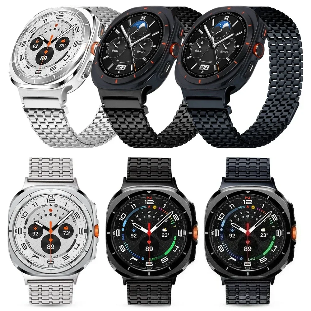 

No Gaps Metal Band for Samsung Galaxy Ultra Watch 47mm Men Strap Luxury Wristband for Galaxy Ultra 47mm Correa Magnetic Bracelet