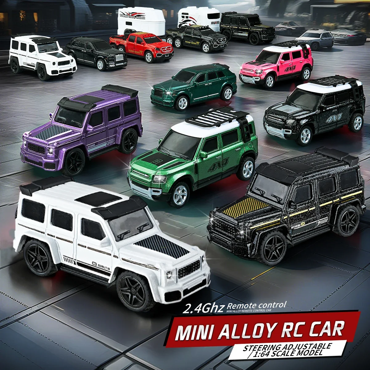 

2026 RC Car MINI Alloy 1/64 Upgraded Remote Control Car Convenient to Carry 60 Minutes of Work Time Children's Gifts Toys