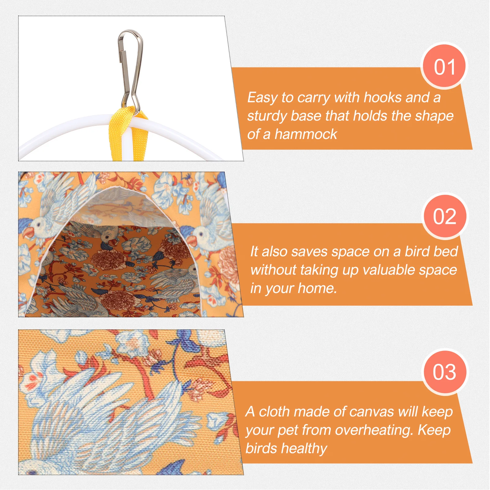 

Parrot Sleeping Bed Bird Hanging Tent Pet Supplies Durable Wear Resistant Quick Dry Convenient Wash Practical Bird Supplies