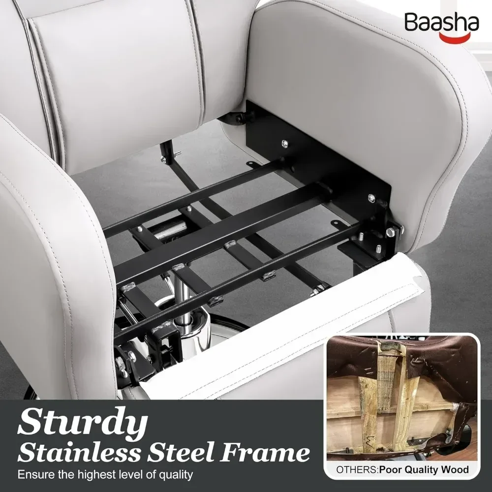 Reclining Salon Chair for Hair Stylist, Hair Salon Chair All-Purpose Hair with Heavy-duty Steel Frame