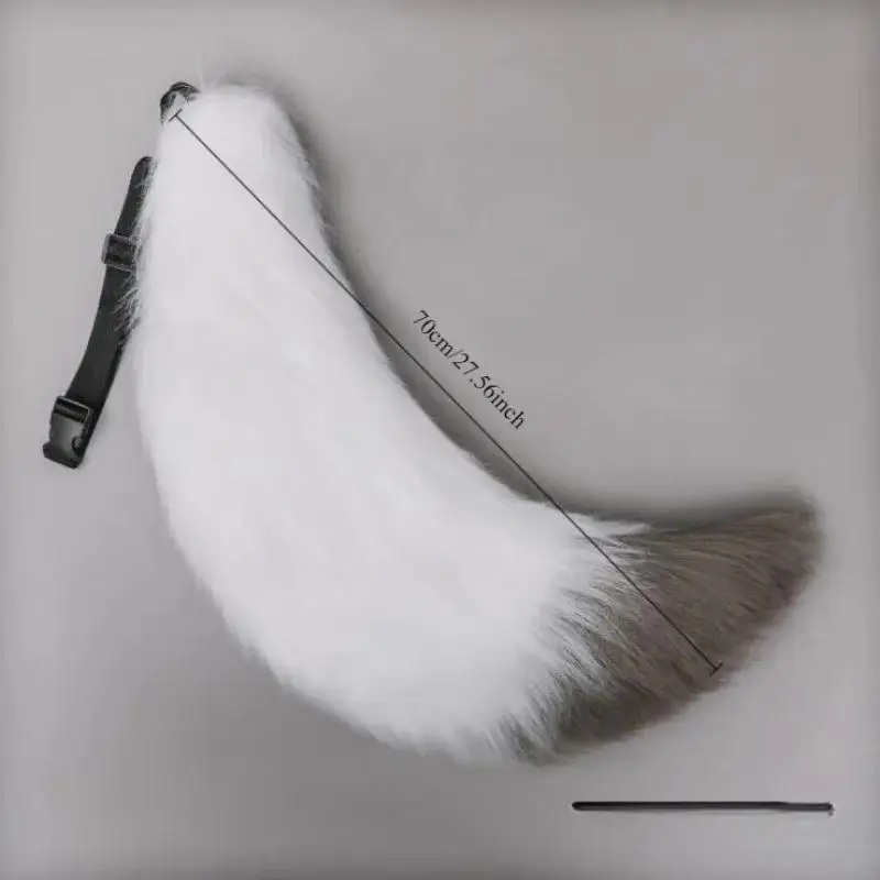 Duże Ręcznie Robione Pluszowe Uszy Bestii Ogon Bestii Biżuteria Rekwizyty Ogon Wilczy Ogon Kot Pasek Ogon Akcesoria