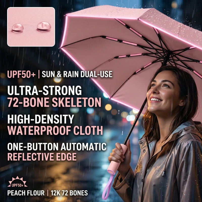 Parasol Umbrella Large - Super Strong Windproof Automatic Folding Men