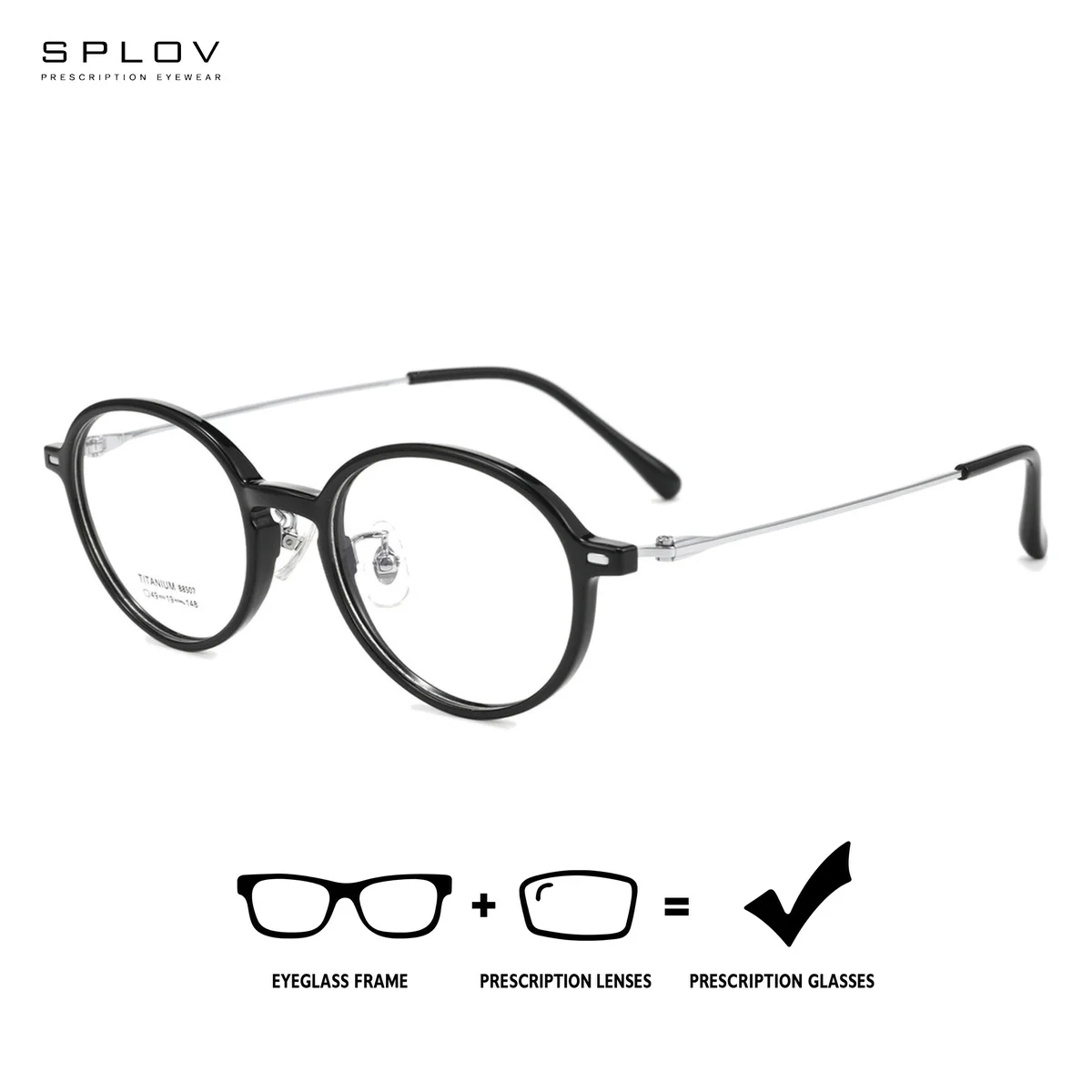 Lunettes de vue SPLOV rétro rondes TR90 pour femmes, anti-lumière bleue, photochromiques, à monture complète, progressives