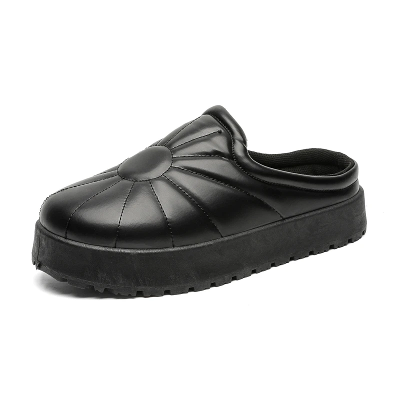VIPOL Classic men's casual slippers, fashionable height-increasing men's waterproof shoes, and niche casual semi-slippers